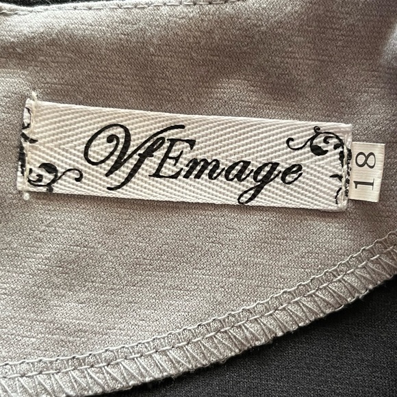 grey black dress size 18 fits like 16 - Picture 5 of 5